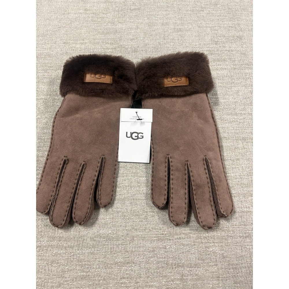 NEW Ugg Women's Small Turn Cuff Gloves In All Spice Shearling Sheepskin Fur